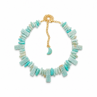 Amazonite Crystal Flame Choker