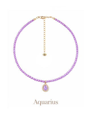 Zodiac Star Sign Crystal Necklace