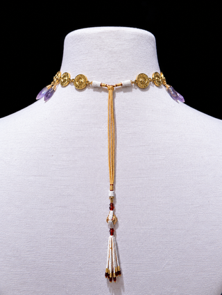Amethyst Crystal Crown Necklace
