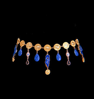 Blue Agate & Lapis Charm Belt