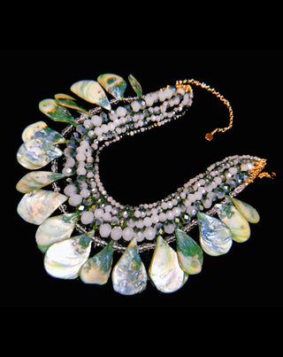 Aventurine Crystal Shell Choker