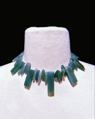 Aventurine Crystal Flame Necklace