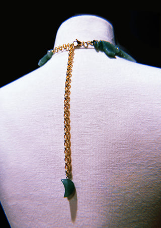 Aventurine Crystal Flame Necklace