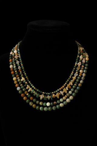 India Agate Crystal Choker