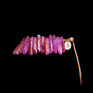 Pink Titanium Crystal Necklace