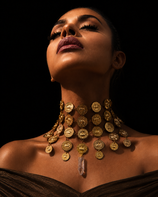Quartz Coin Necklet