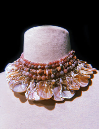 Sunstone Crystal Shell Choker