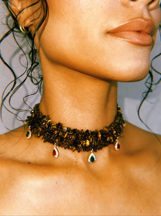 Tiger's Eye Tear Choker