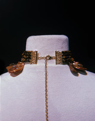 Tiger's Eye Crystal Shell Choker