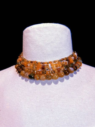 Amber Agate Necklace – handmade necklace crystal jewelry by Laurel Street Shop