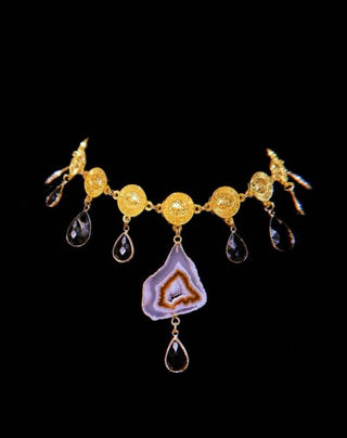 Amethyst Aura Necklace – handmade necklace crystal jewelry by Laurel Street Shop