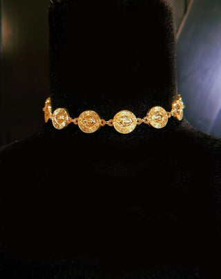 Coin Necklace – handmade necklace crystal jewelry by Laurel Street Shop