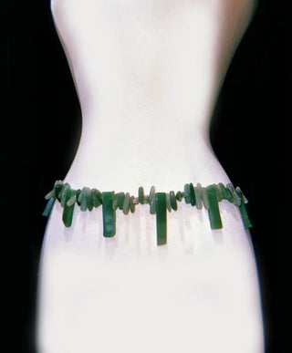 Aventurine Crystal Flame Belt – handmade belt crystal jewelry by Laurel Street Shop