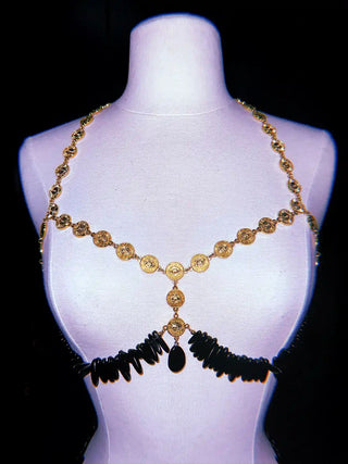 Tourmaline Crystal Bra – handmade bra & top crystal jewelry by Laurel Street Shop