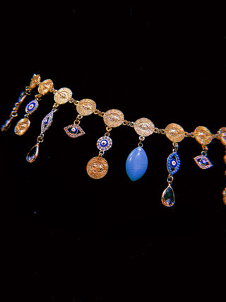 Turquoise Eye Charm Belt
