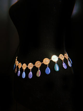 Multi-stone Coin Waist Belt