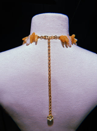 Citrine Crystal Flame Necklace