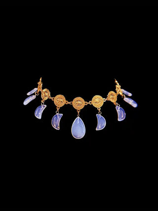 Crystal Moon Choker Opal – handmade necklace crystal jewelry by Laurel Street Shop