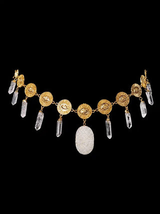 Quartz Charm Belt – handmade belt crystal jewelry by Laurel Street Shop