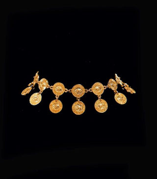 Double Coin Necklace – handmade necklace crystal jewelry by Laurel Street Shop