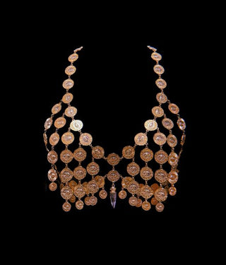 Falling Coin Quartz Bra – handmade bra & top crystal jewelry by Laurel Street Shop