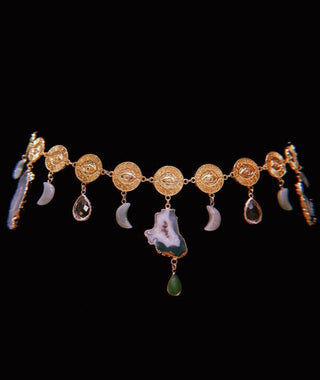 Aventurine Crystal Moon Belt – handmade belt crystal jewelry by Laurel Street Shop