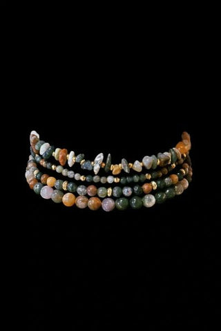 India Agate Crystal Choker – handmade necklace crystal jewelry by Laurel Street Shop