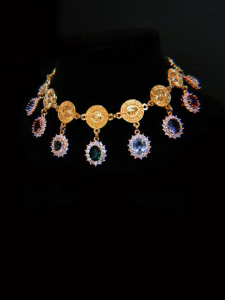 Jewel Coin Collar Necklace