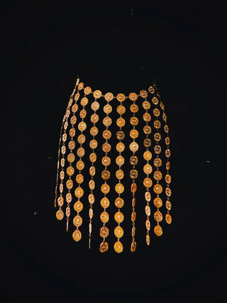 Falling Coin Midi Skirt – handmade skirt crystal jewelry by Laurel Street Shop