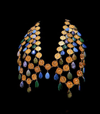 Multi-stone Coin Bra – handmade bra & top crystal jewelry by Laurel Street Shop