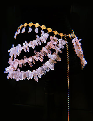 Pink Quartz Crystal Hip Belt