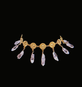 Quartz Crown Choker – handmade necklace crystal jewelry by Laurel Street Shop