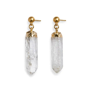Quartz Drop Earrings – handmade earrings crystal jewelry by Laurel Street Shop