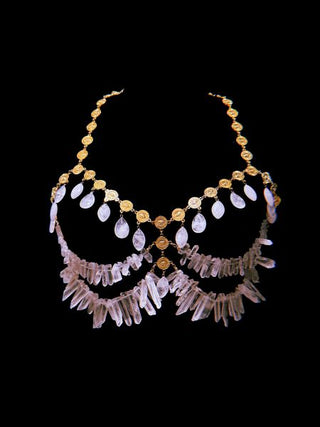 Quartz Harmony Bra – handmade bra & top crystal jewelry by Laurel Street Shop