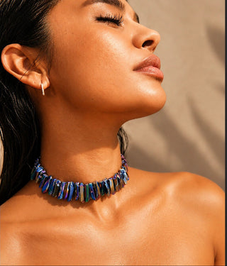 Rainbow Quartz Necklace – handmade necklace crystal jewelry by Laurel Street Shop