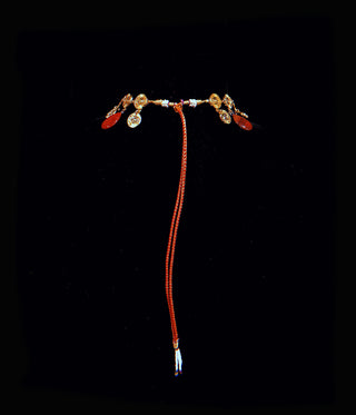 Red Crystal Coin Necklace