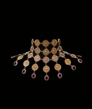 Red Lotus Necklet – handmade necklace crystal jewelry by Laurel Street Shop