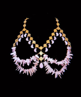 Rose Quartz Crystal Moon Bra – handmade bra & top crystal jewelry by Laurel Street Shop