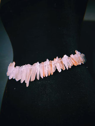 Rose Quartz Crystal Belt – handmade belt crystal jewelry by Laurel Street Shop