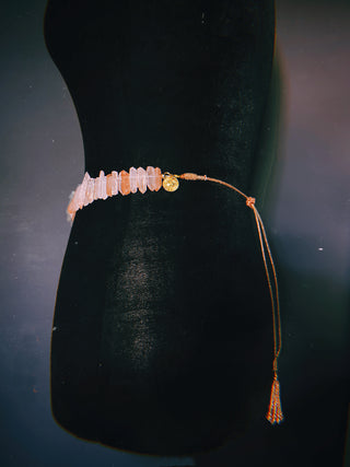 Rose Quartz Crystal Belt