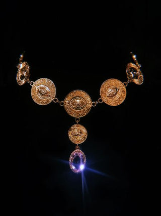 Royal Coin Drop Necklace Royalrosecoin – handmade necklace crystal jewelry by Laurel Street Shop