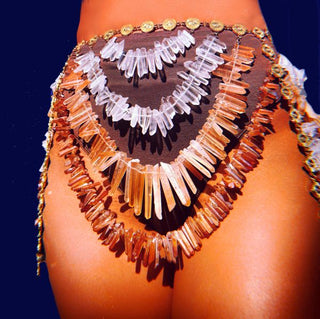 Solar Quartz Skirt – handmade skirt crystal jewelry by Laurel Street Shop