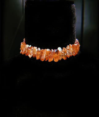 Sunset Quartz Choker – handmade necklace crystal jewelry by Laurel Street Shop