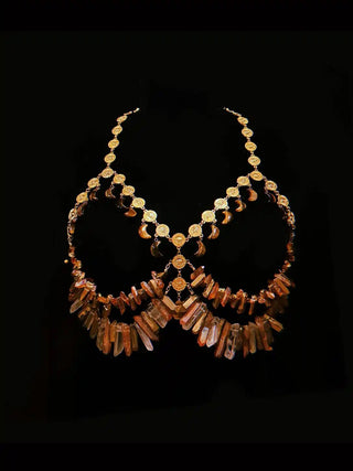 Sunset Quartz Moon Bra – handmade bra & top crystal jewelry by Laurel Street Shop
