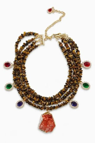Tigers Eye Alter Necklace – handmade necklace crystal jewelry by Laurel Street Shop