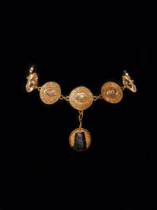 Tourmaline Coin Necklace – handmade necklace crystal jewelry by Laurel Street Shop