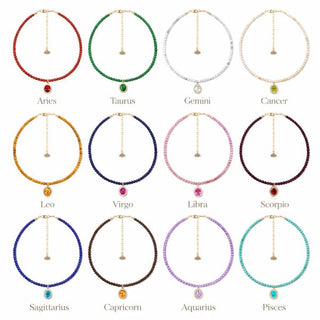 Zodiac Star Sign Crystal Necklace Aquarius – handmade necklace crystal jewelry by Laurel Street Shop